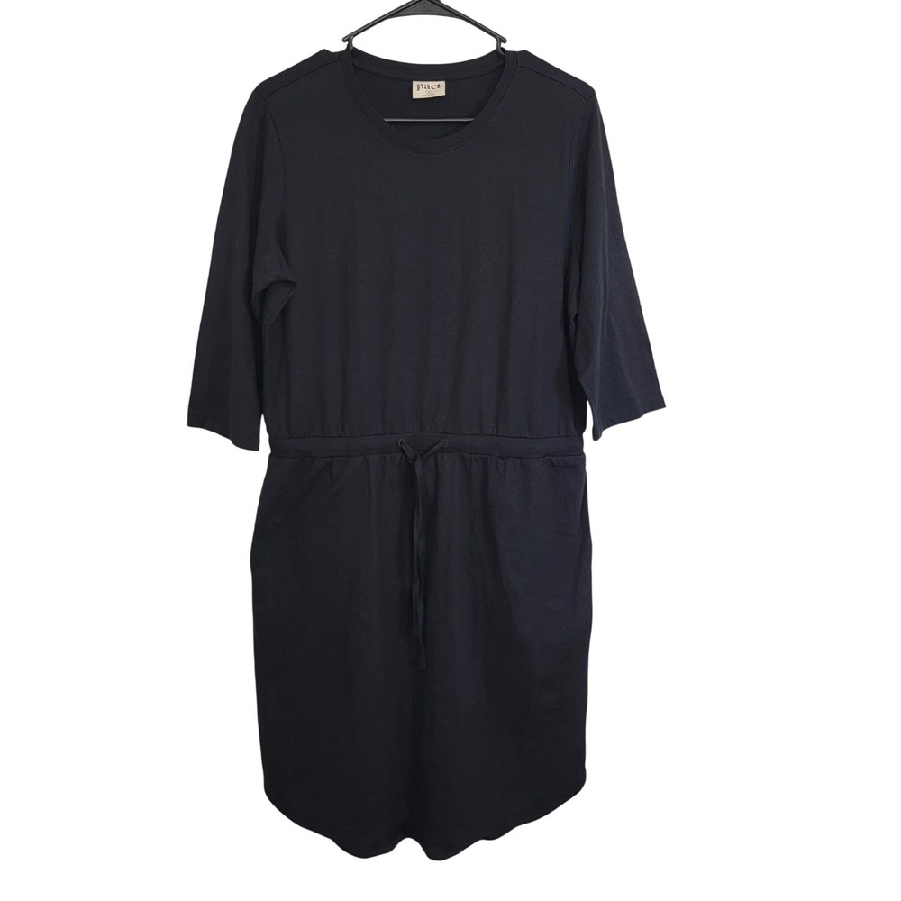 Pact Organic Cotton Relaxed Slub Weekend T-shirt Dress Vacation Casual Medium - Picture 4 of 14